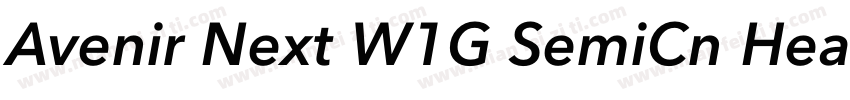 Avenir Next W1G SemiCn Heavy Italic字体转换